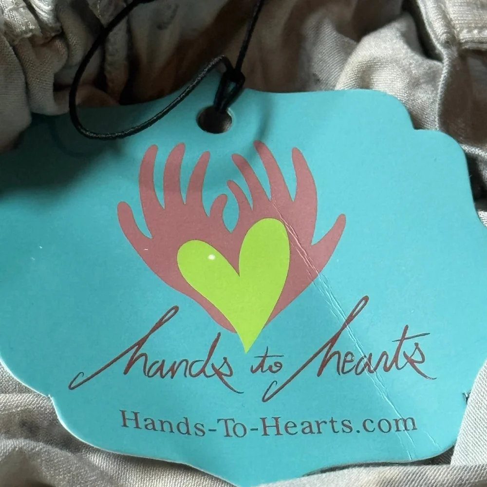 Hands to Hearts Fly Away Pants Marble Print L/XL Boho Wrap Harem Pants - Picture 11 of 12